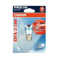 Автолампа галогенная OSRAM PR21W DIADEM RED 12V 21W (2шт.)