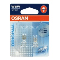 Автолампа галогенная OSRAM T10 W5W 12V 5W (2шт.)