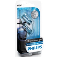 Автолампа галогенная PHILIPS T10 W5W BLUEVISION ULTRA 12V 5W (2шт.)