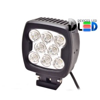 Фара рабочего света точечная 8 led 80w (2шт.)