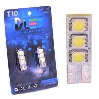 Светодиодная автолампа T10 W5W - односторонняя 3 SMD 5050  (2шт.)